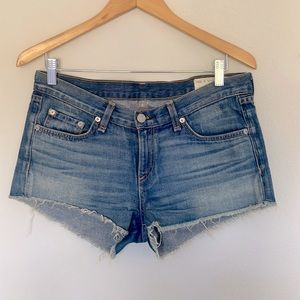 rag & bone denim cut off shorts medium rise size 26